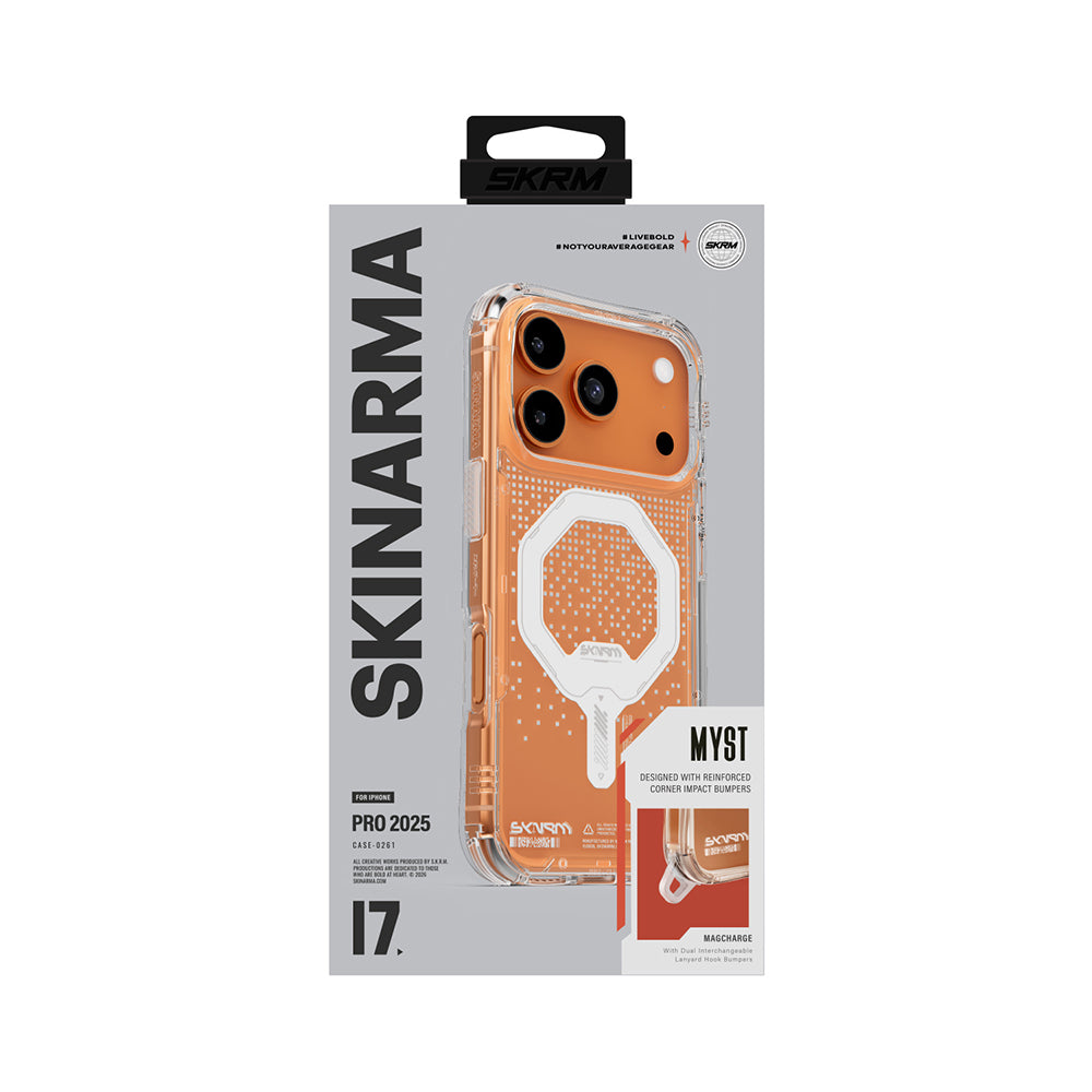 Skinarma iPhone 17 Pro M-Safe Şarj Özellikli IML Baskılı Holografik MYST Kılıf Skinarma iPhone 17 Pro M-Safe Şarj Özellikli IML Baskılı Holografik MYST Kılıf